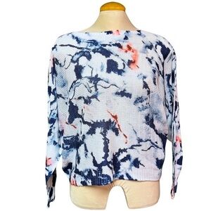 Luisa Ricci Italian Made Cotton Blend Knit Watercolour Sweater - Women's Medium